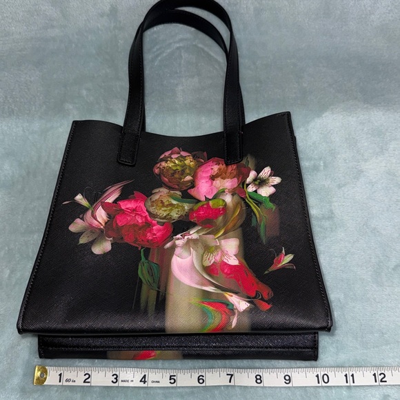 Ted Baker Black Floral Tote Bag - Picture 12 of 13